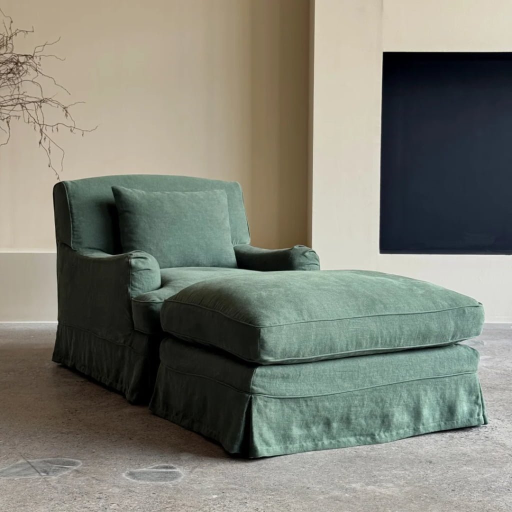 Bruce Armchair with Ottoman