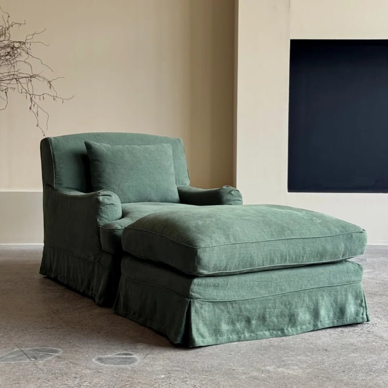 Bruce Armchair with Ottoman