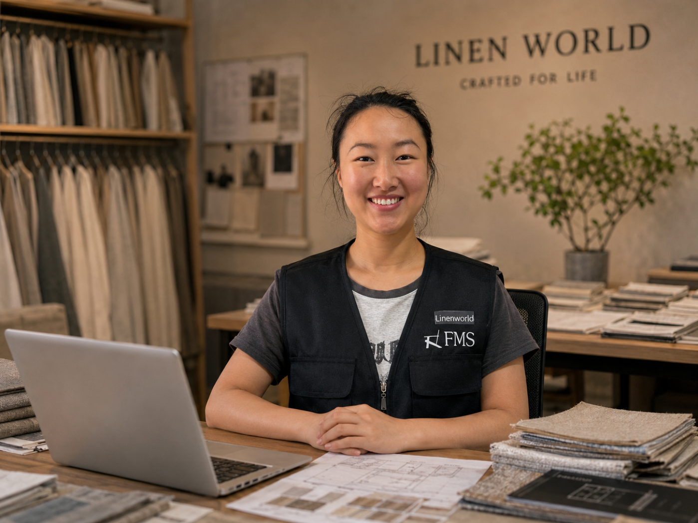 Linen World international client relations manager