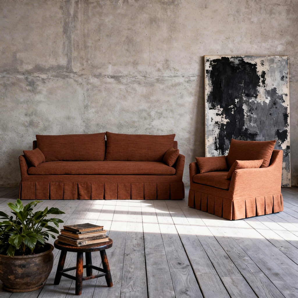 Valley Box Pleated Sofa