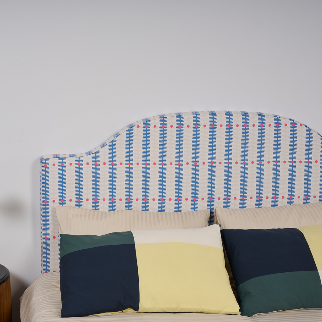 Pattern 01:Bluebell Stripe with Rose Dots