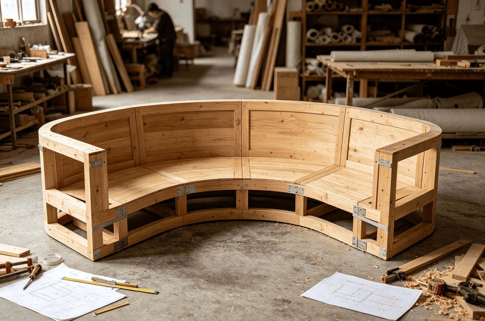 Curved Sofa structure