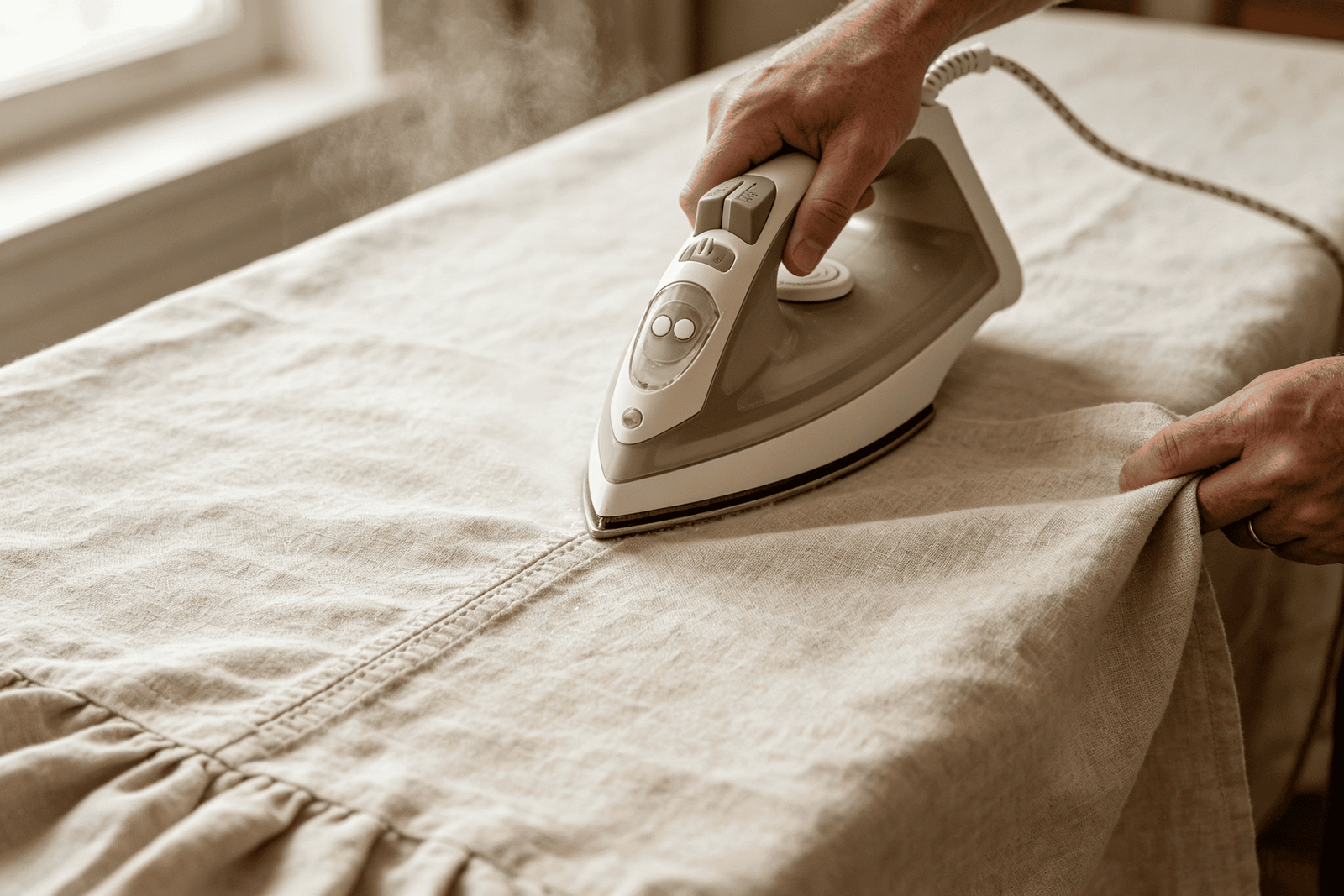 Ironing linen