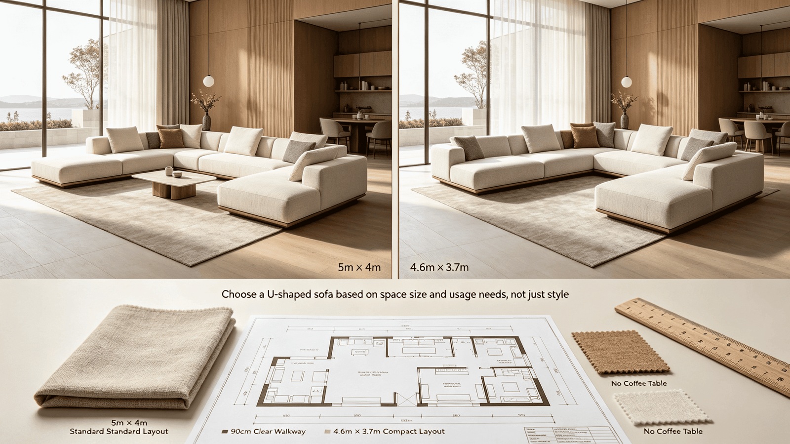 U shaped sofa