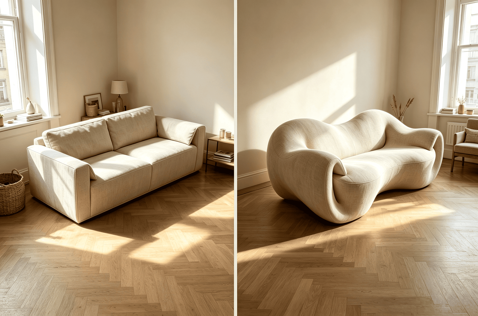 long sofa shape comparison