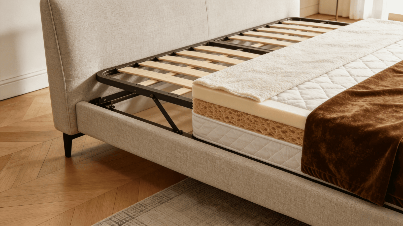 upholstered bed