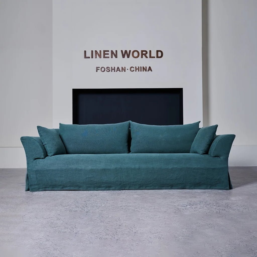Ghent Linen Sofa – with 2 Long Back Cushions Design