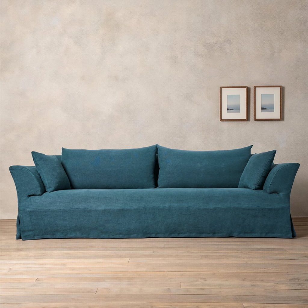 Ghent Linen Sofa – with 2 Long Back Cushions Design