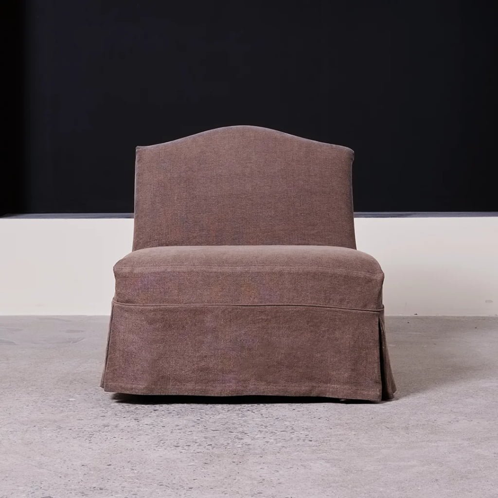 Kos Linen Slipcovered Accent Chair – Armless Lounge Chair