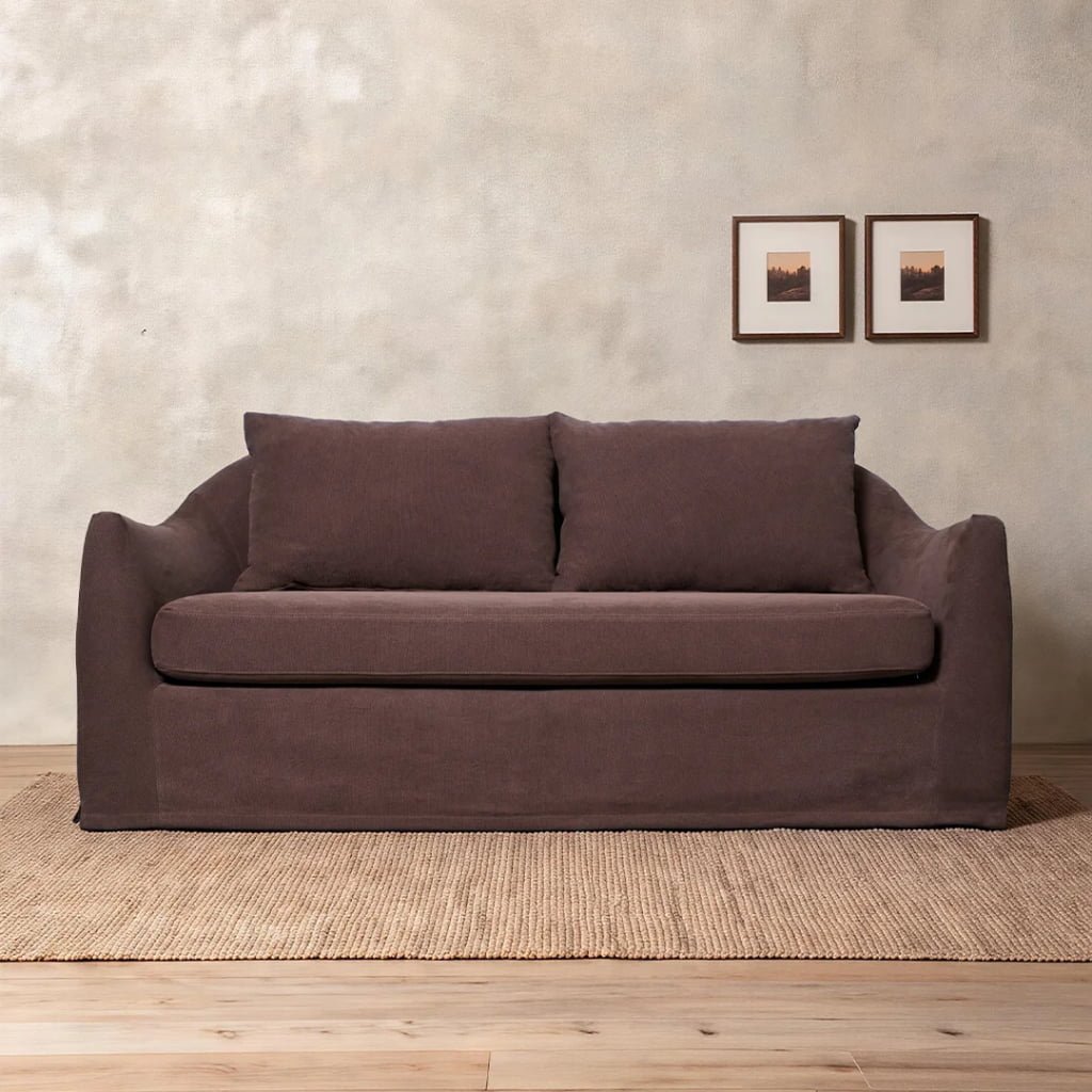 Lyndon Linen Sofa – 2 Seater with Mattress Seating Cushion