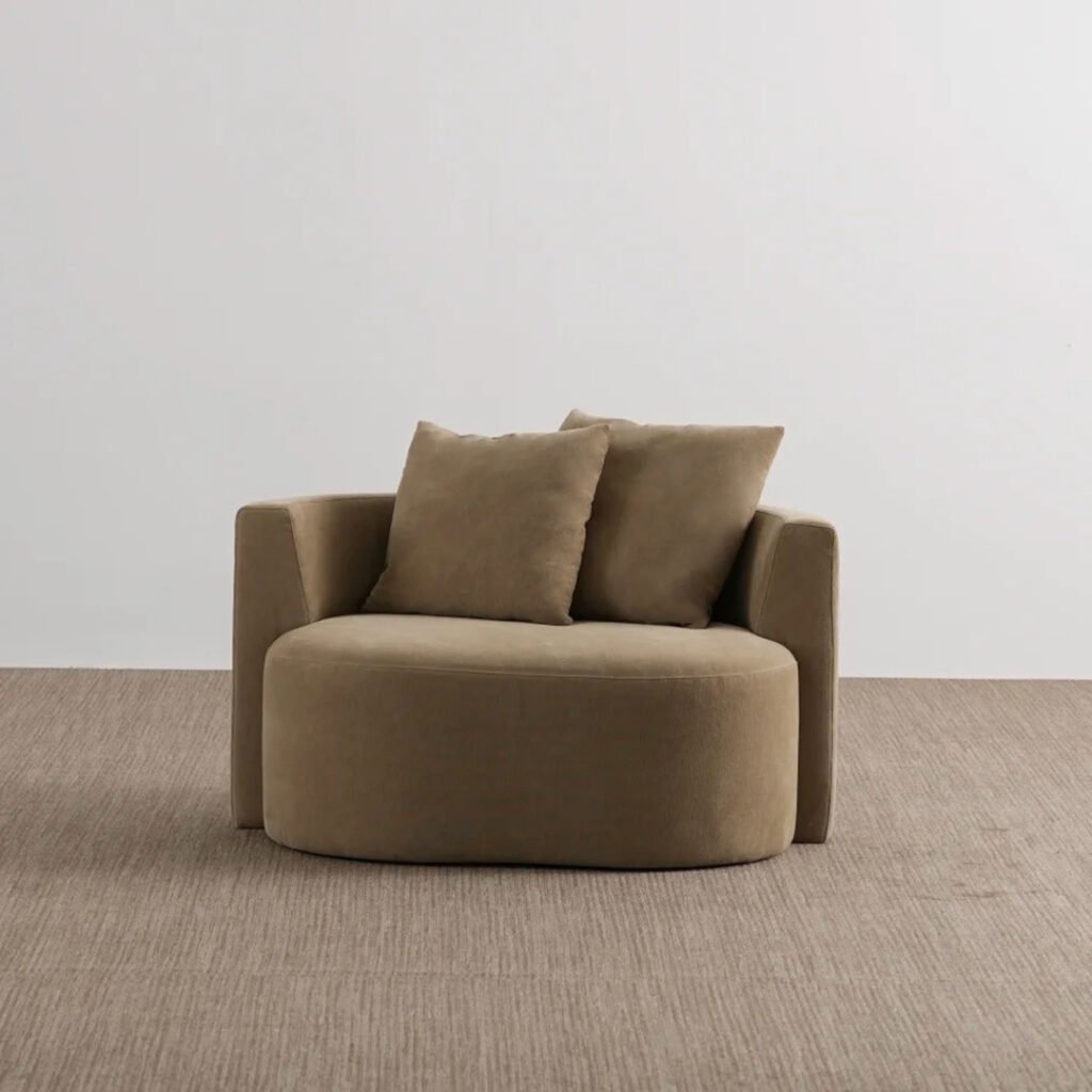 Elara Curved Swivel Armchair